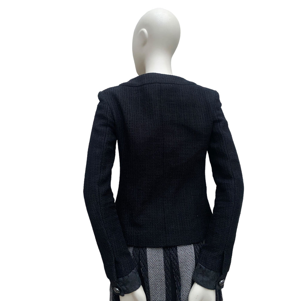 Spring 2015 Black Tweed and Lace Jacket