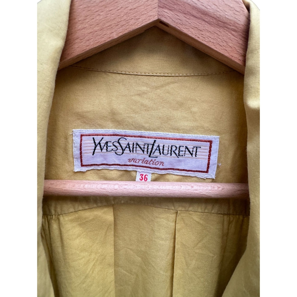 Vintage 1990s Yellow Cotton Summer Coat