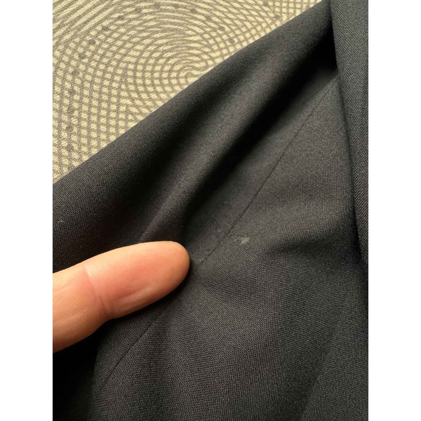 Elegant Black Wool Long Blazer Jacket 