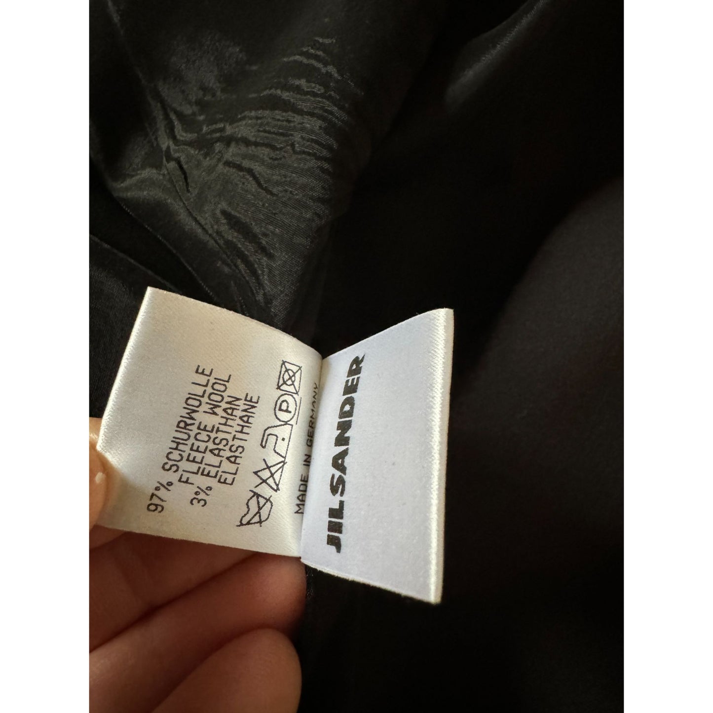 Elegant Black Wool Long Blazer Jacket 