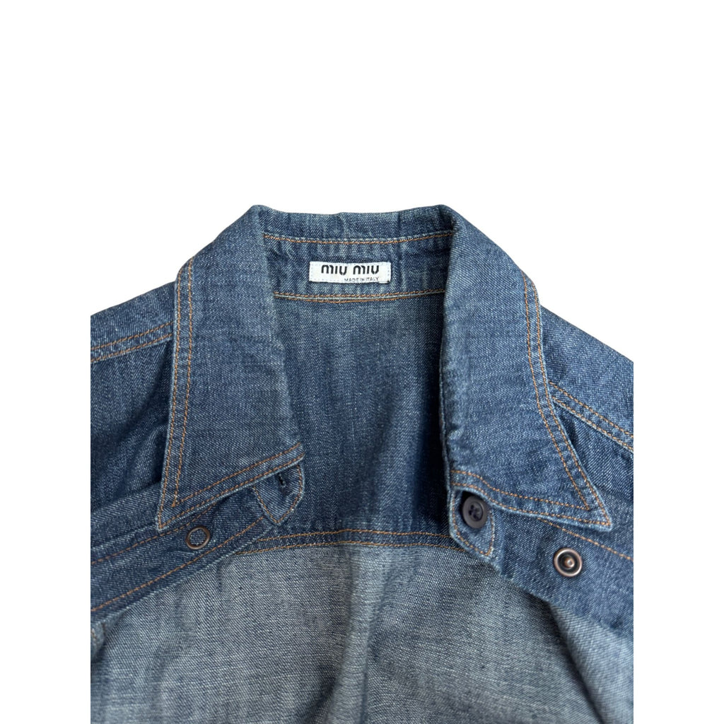 Raw denim shirt