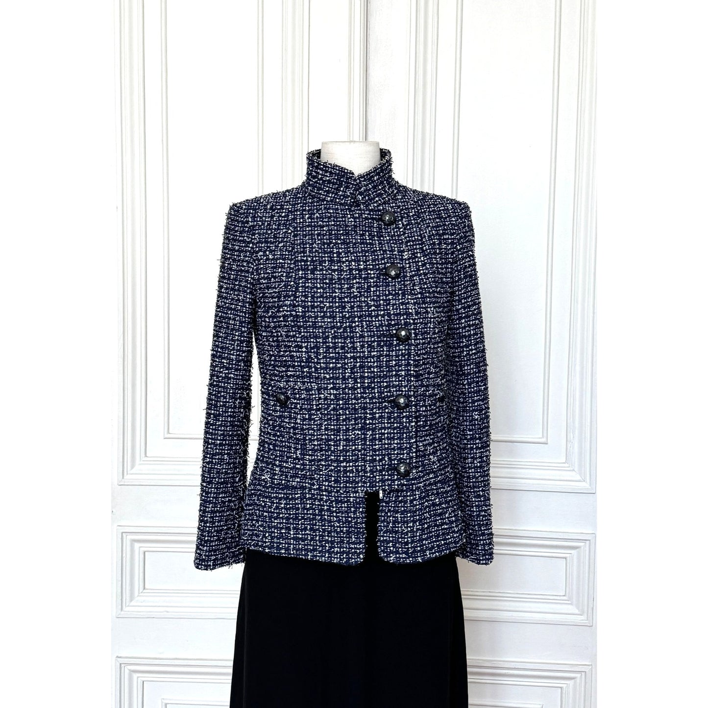 Navy & White Tweed Jacket
