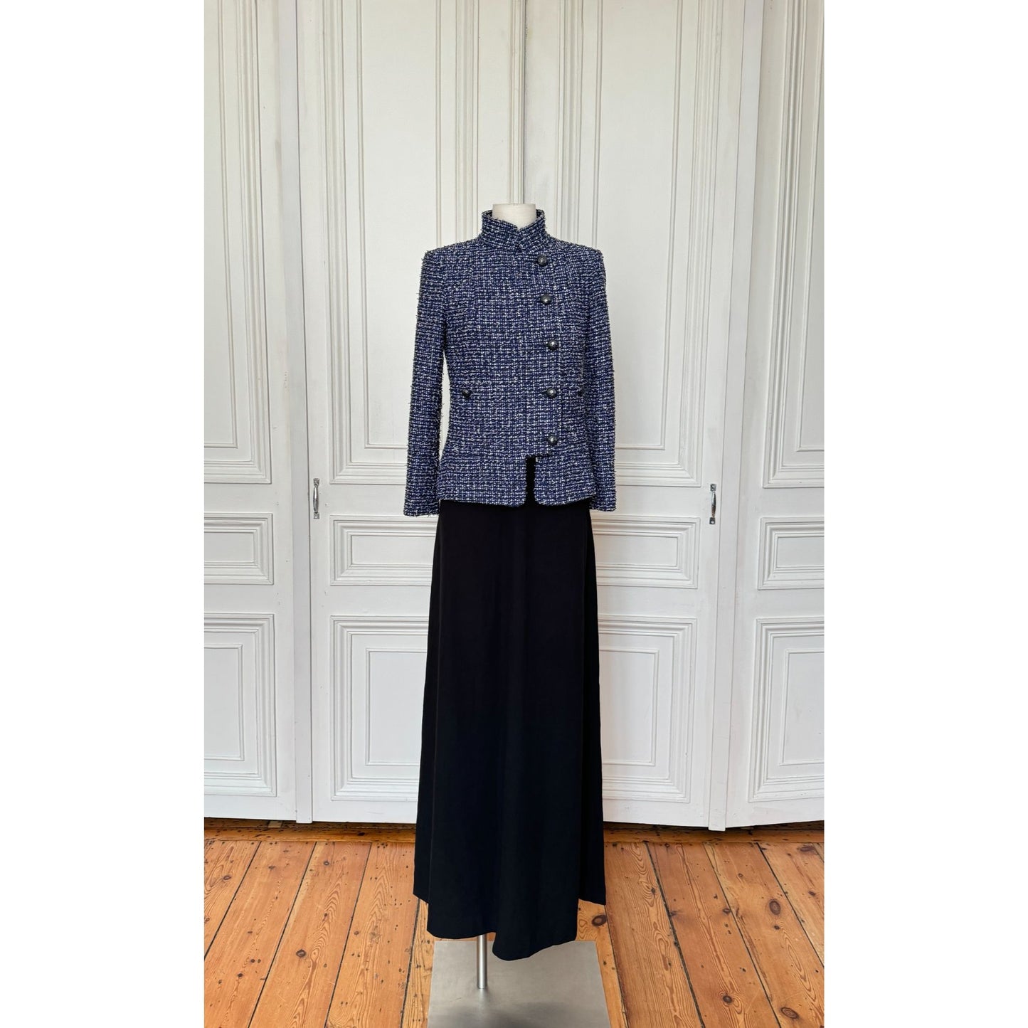 Navy & White Tweed Jacket