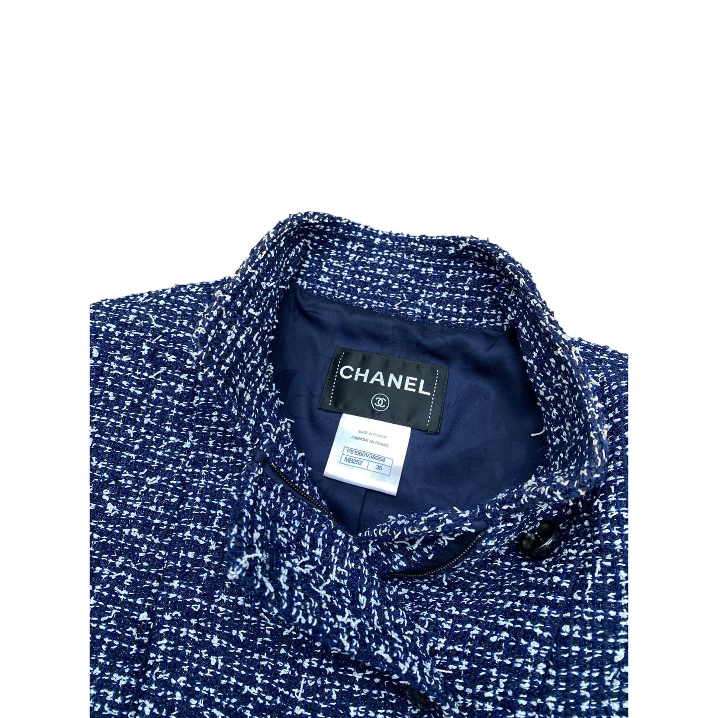 Navy & White Tweed Jacket