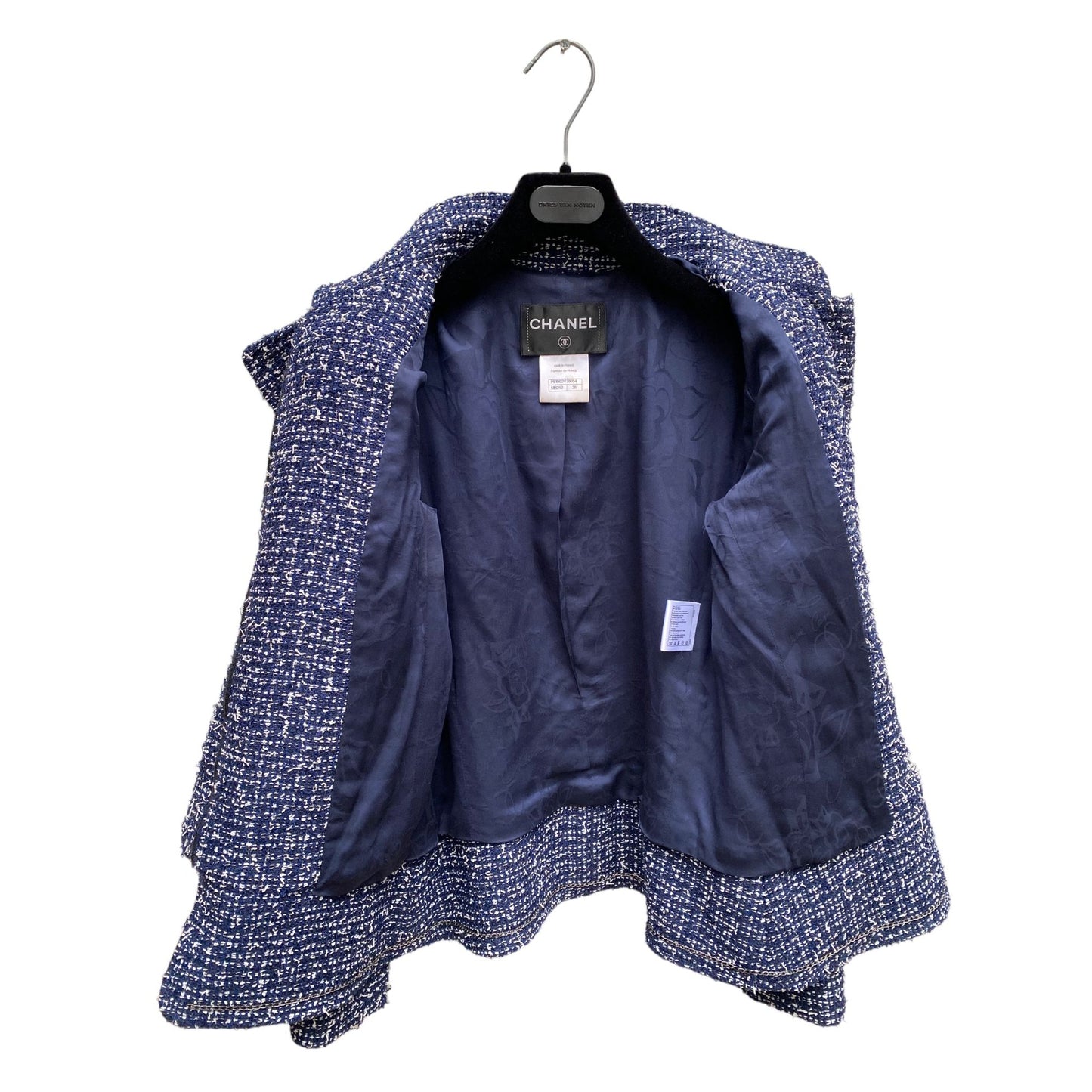 Navy & White Tweed Jacket