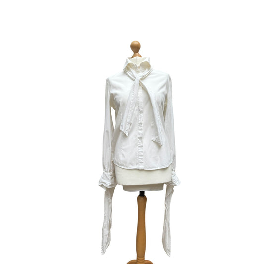 Early 2000s White Romantic Shirt