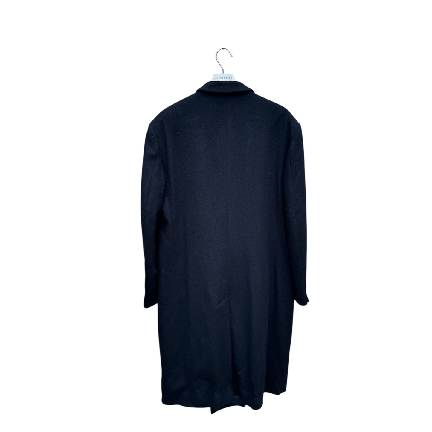 Black Cashmere Blend Double Breasted Overcoat