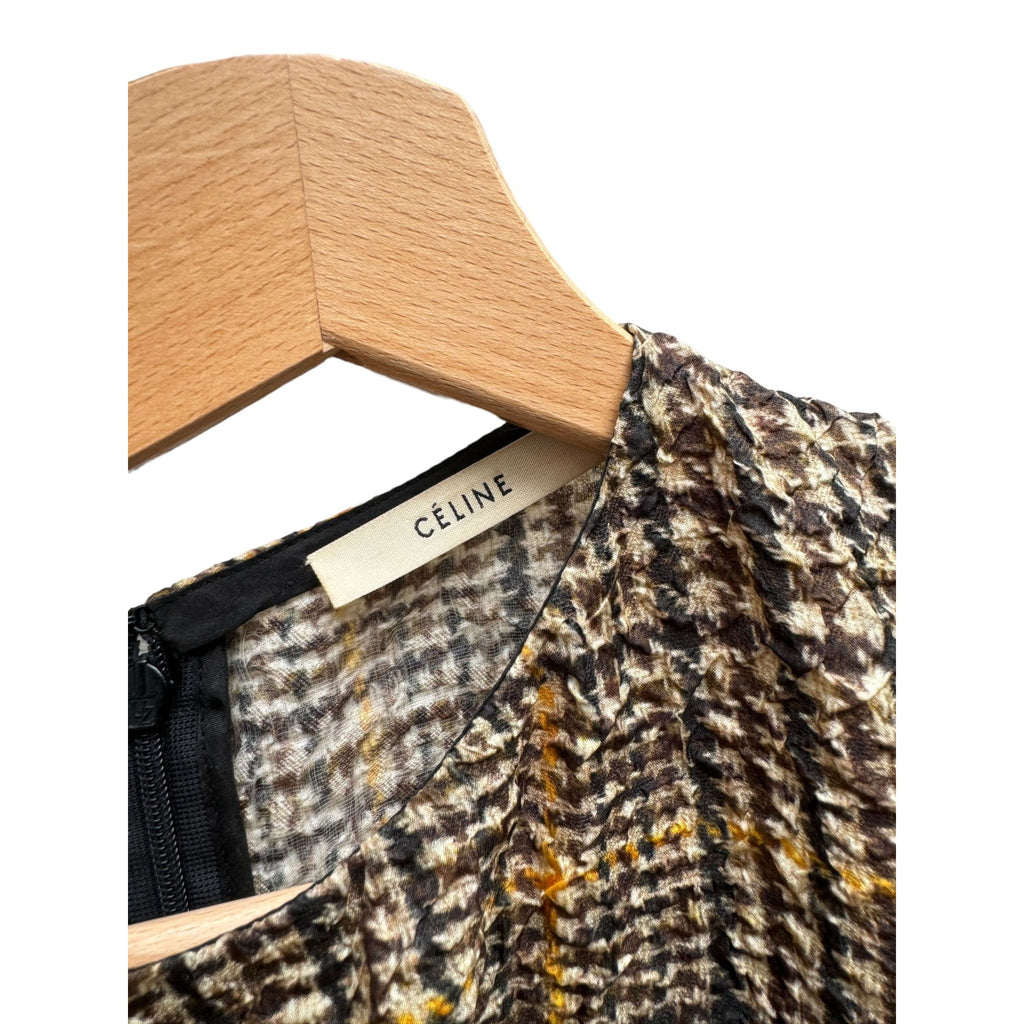 By Phoebe Philo FW 2011 Beige Check Patterned Dress