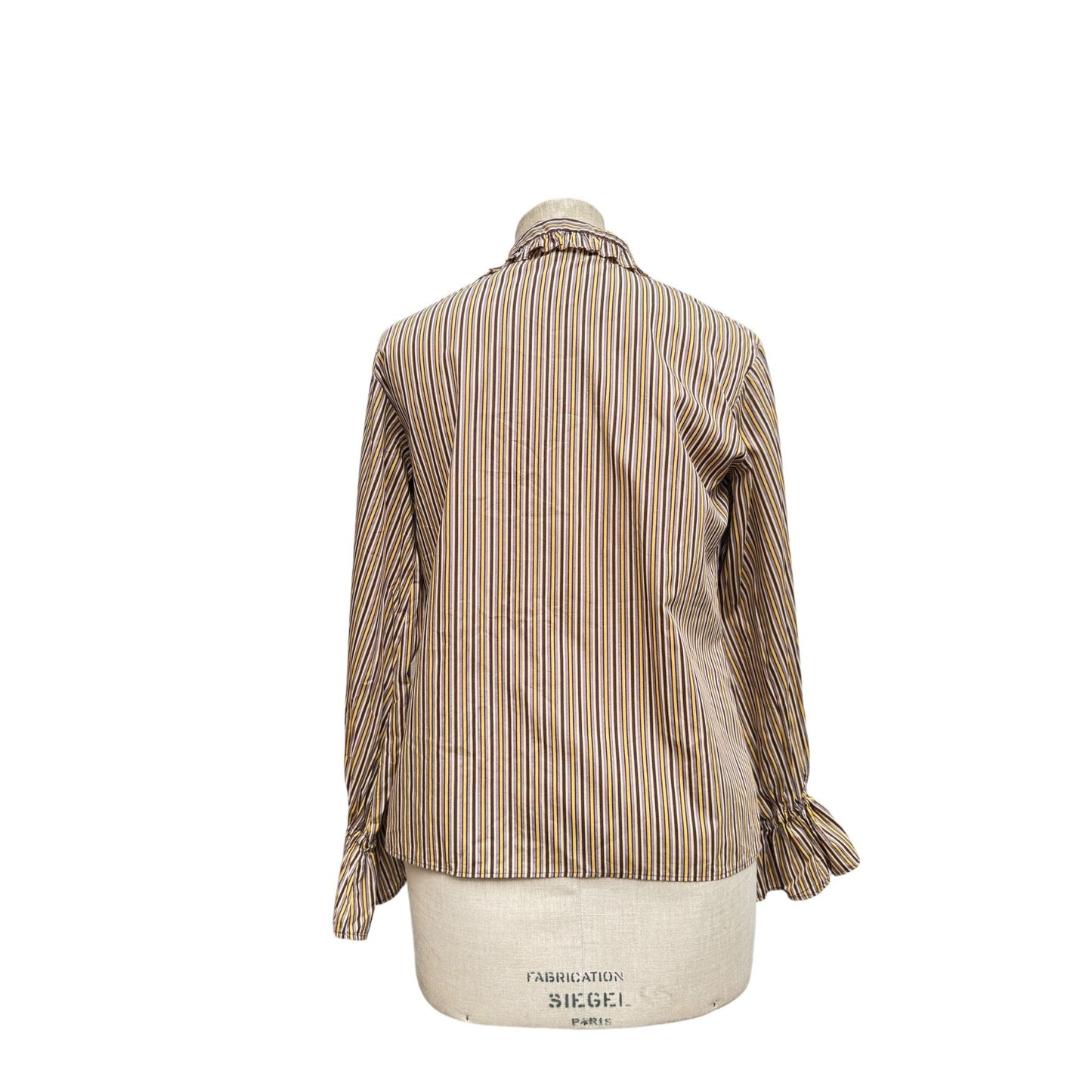 Ruffled Striped Collar Shirt