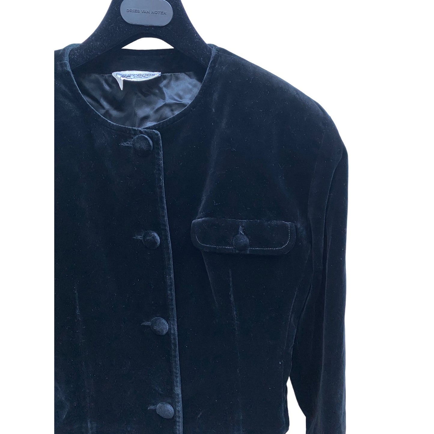 1960s Vintage Black Velvet Jacket