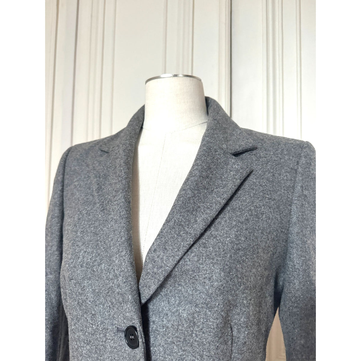 2013 Grey Virgin Wool Tailored Blazer
