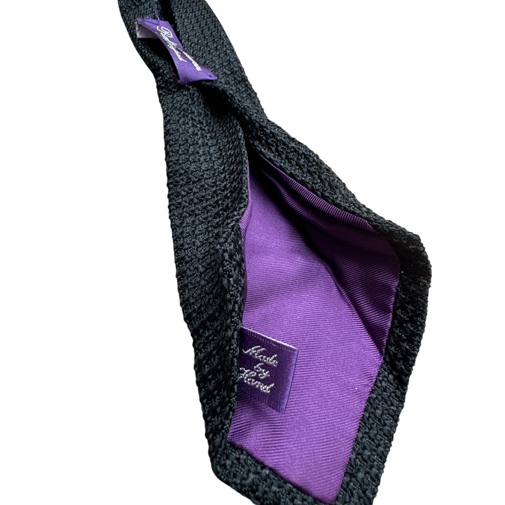 Purple Black Silk Tie