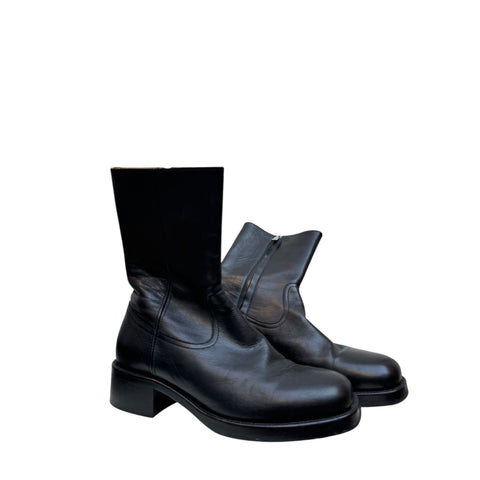 Black Square Western Boots