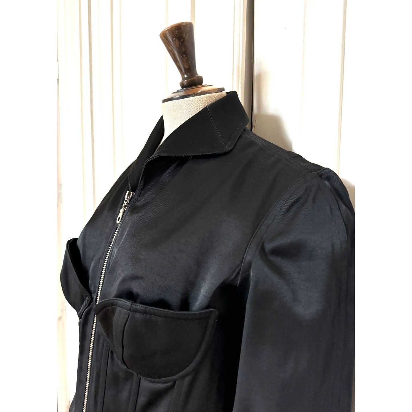 1990s Vintage Black Sculptural Bustier Dress