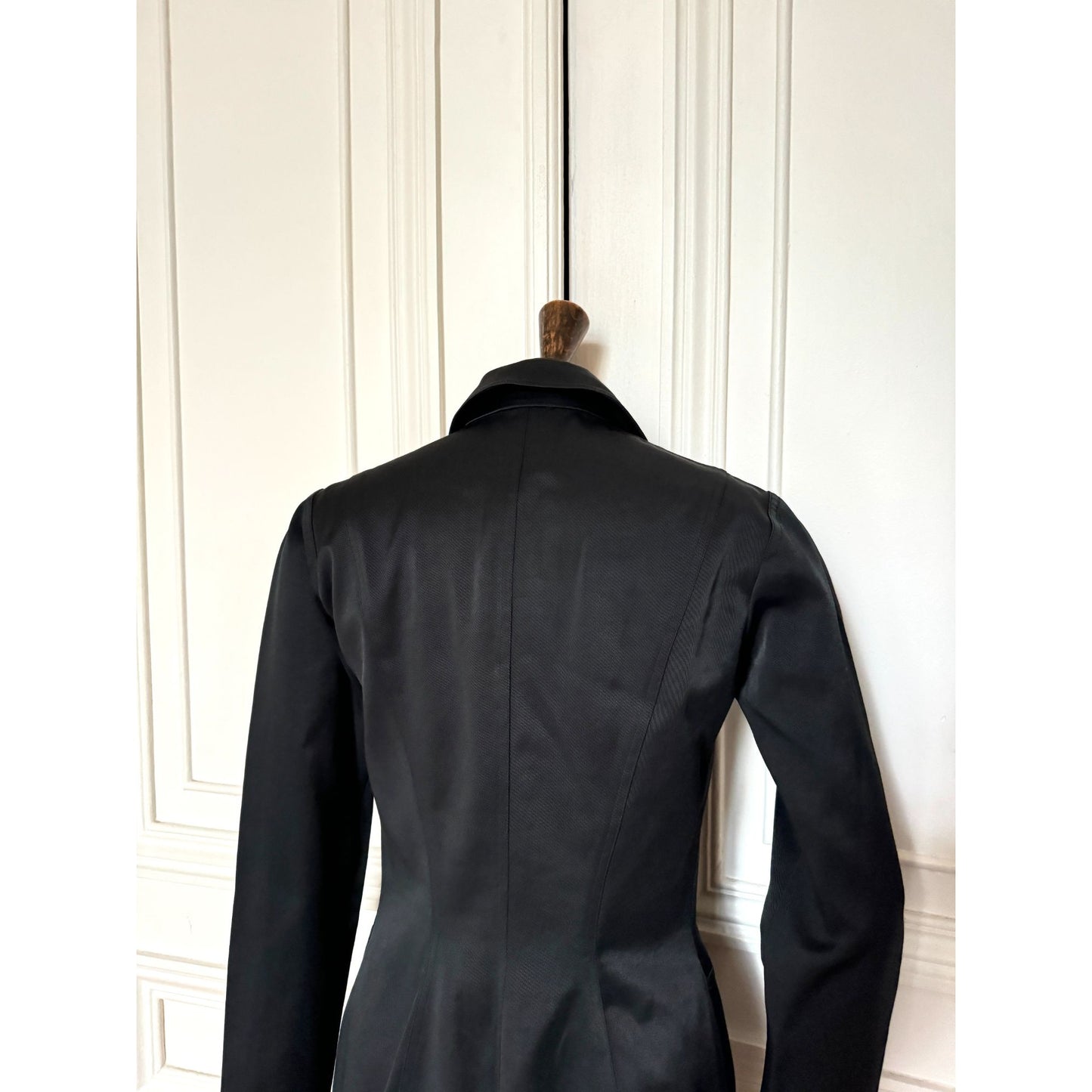 1990s Vintage Black Sculptural Bustier Dress