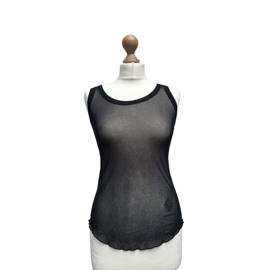 Vintage Black Nylon Tank Top