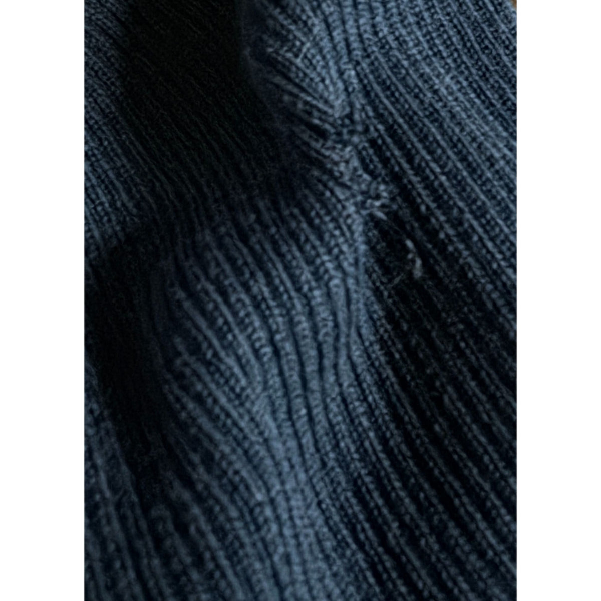 1980s Black Ribbed Knit Wide Neck Top