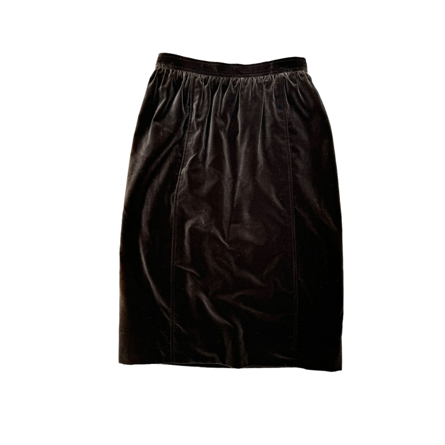 Vintage Brown Velvet Maxi Skirt