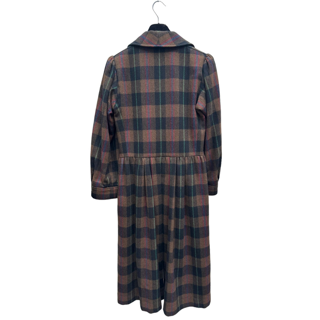 FW 1976 Brown Black Checkered Plaid Coat