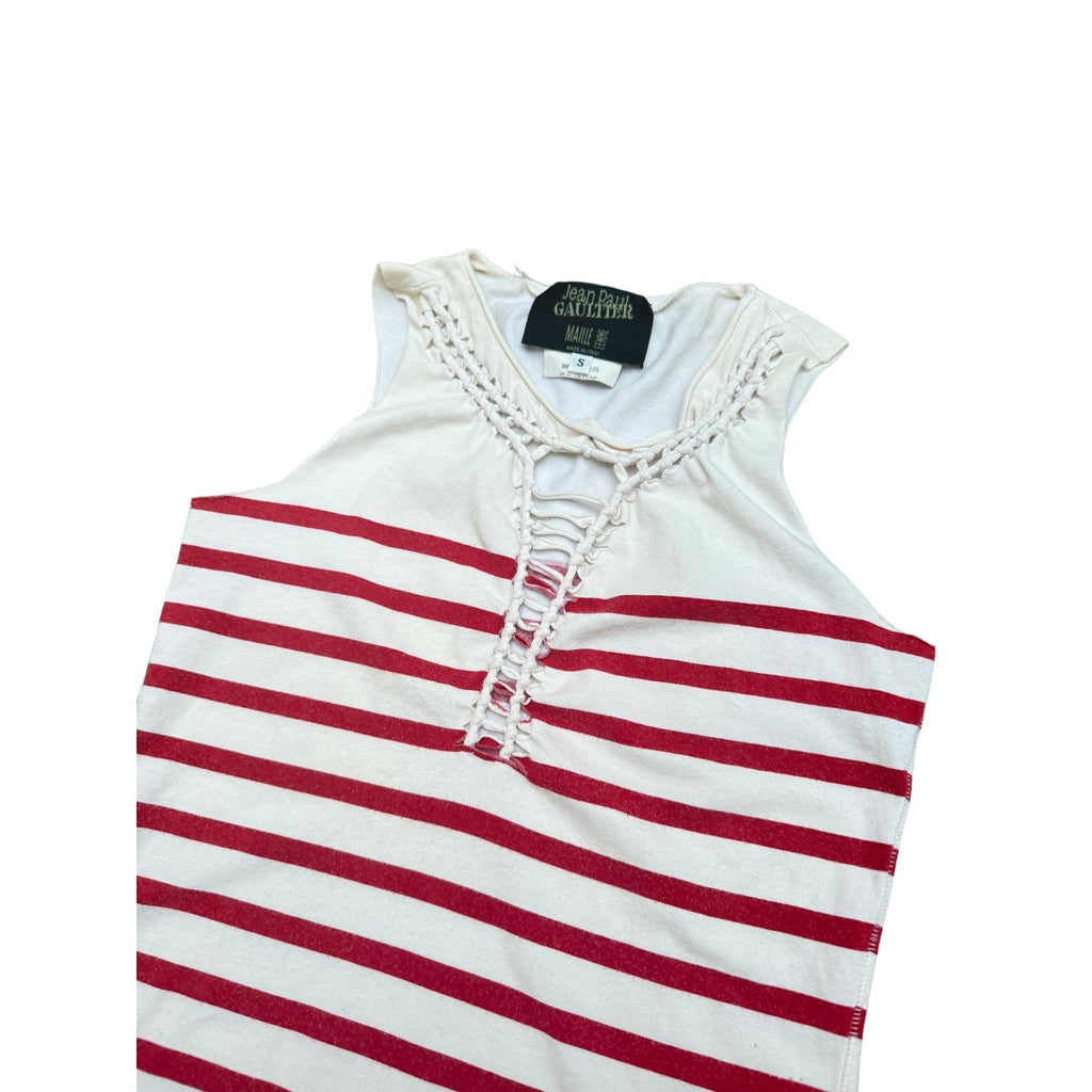 Vintage Red White Tank Top