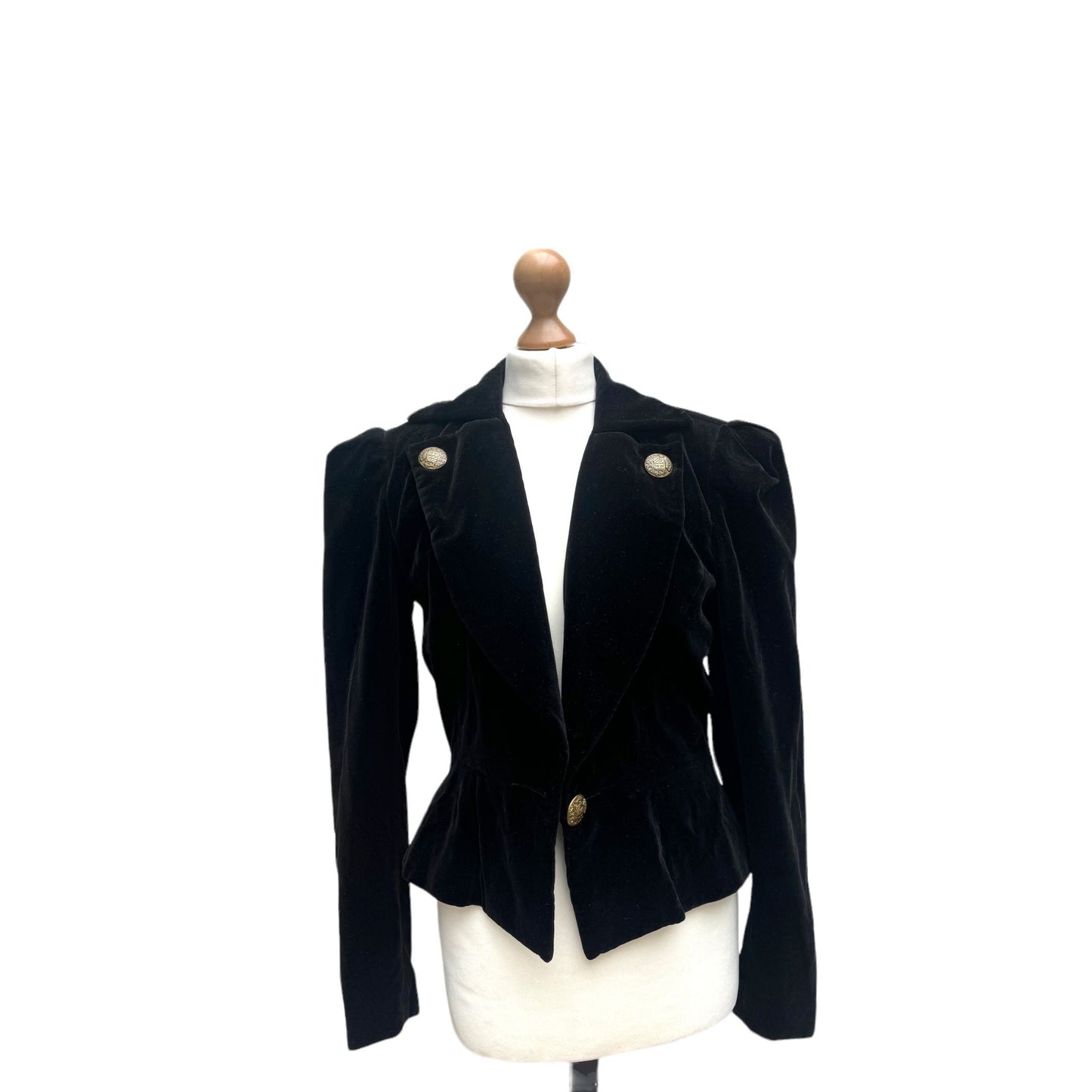 Black Velvet Corduroy Blazer Jacket