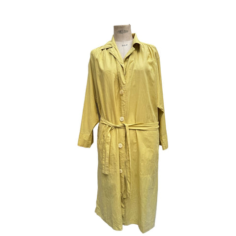 Vintage 1990s Yellow Cotton Summer Coat