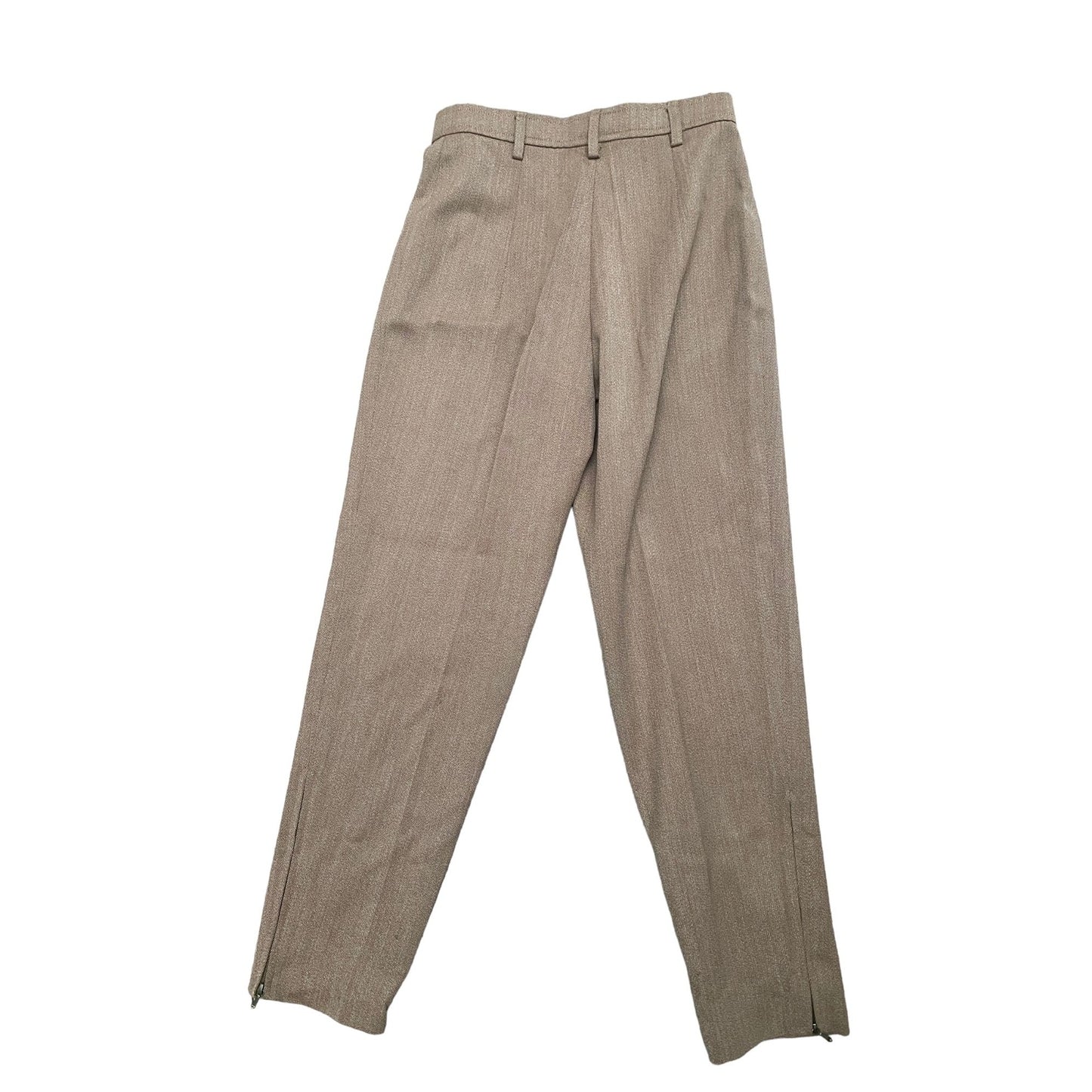 Brown Wool High Waist Pants