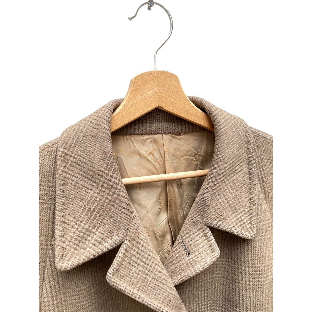 Beige Checkered Coat