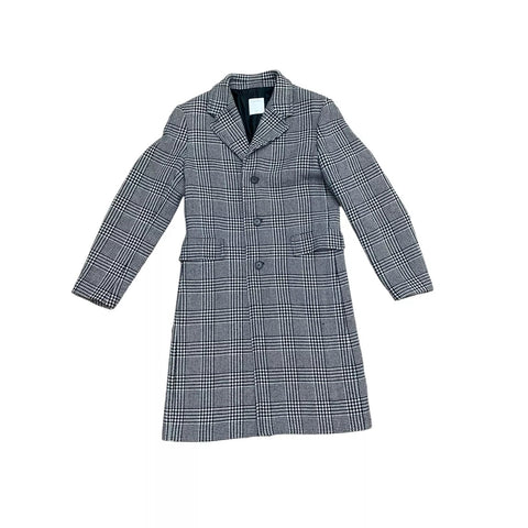 Grey Wool Checkered Grey Coat