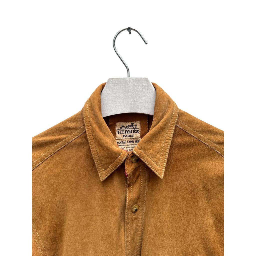 Brown Suede Leather Overshirt