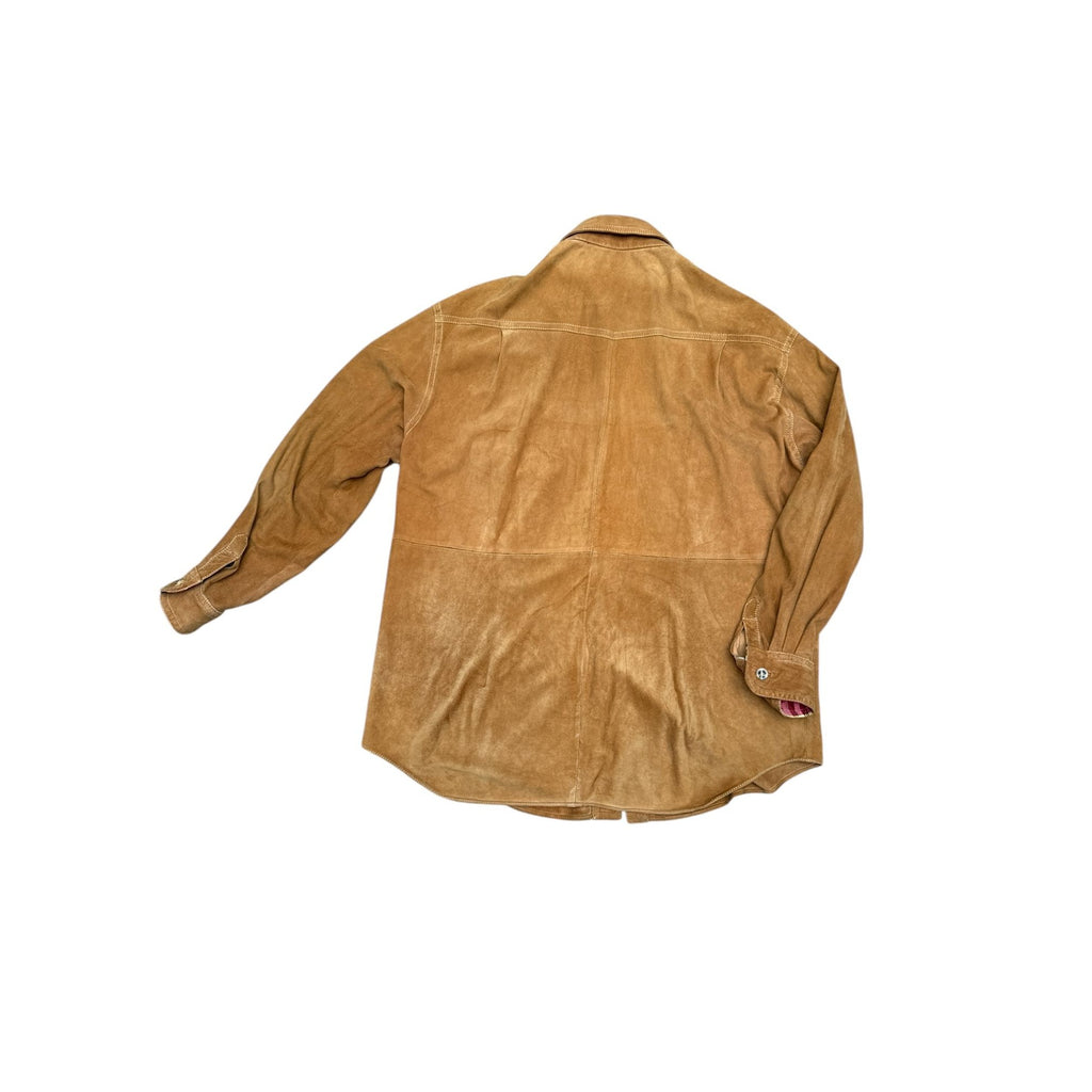 Brown Suede Leather Overshirt