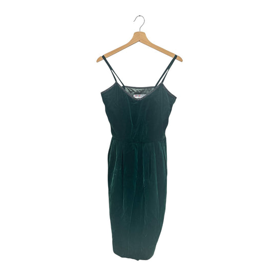 1970s Emerald Velvet Dress Size 34  XS