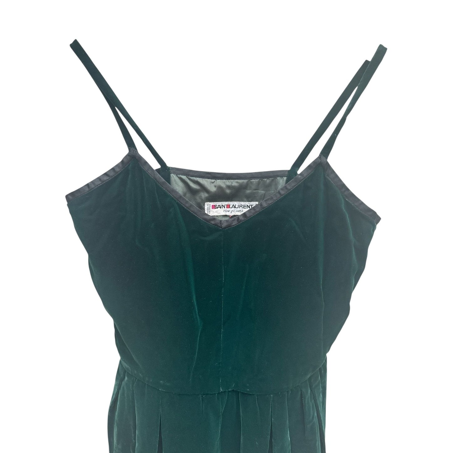 1970s Emerald Velvet Dress Size 34  XS