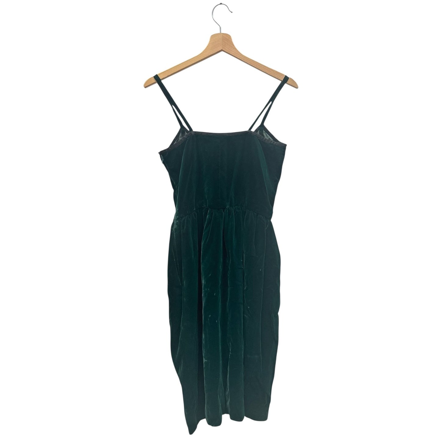 1970s Emerald Velvet Dress Size 34  XS