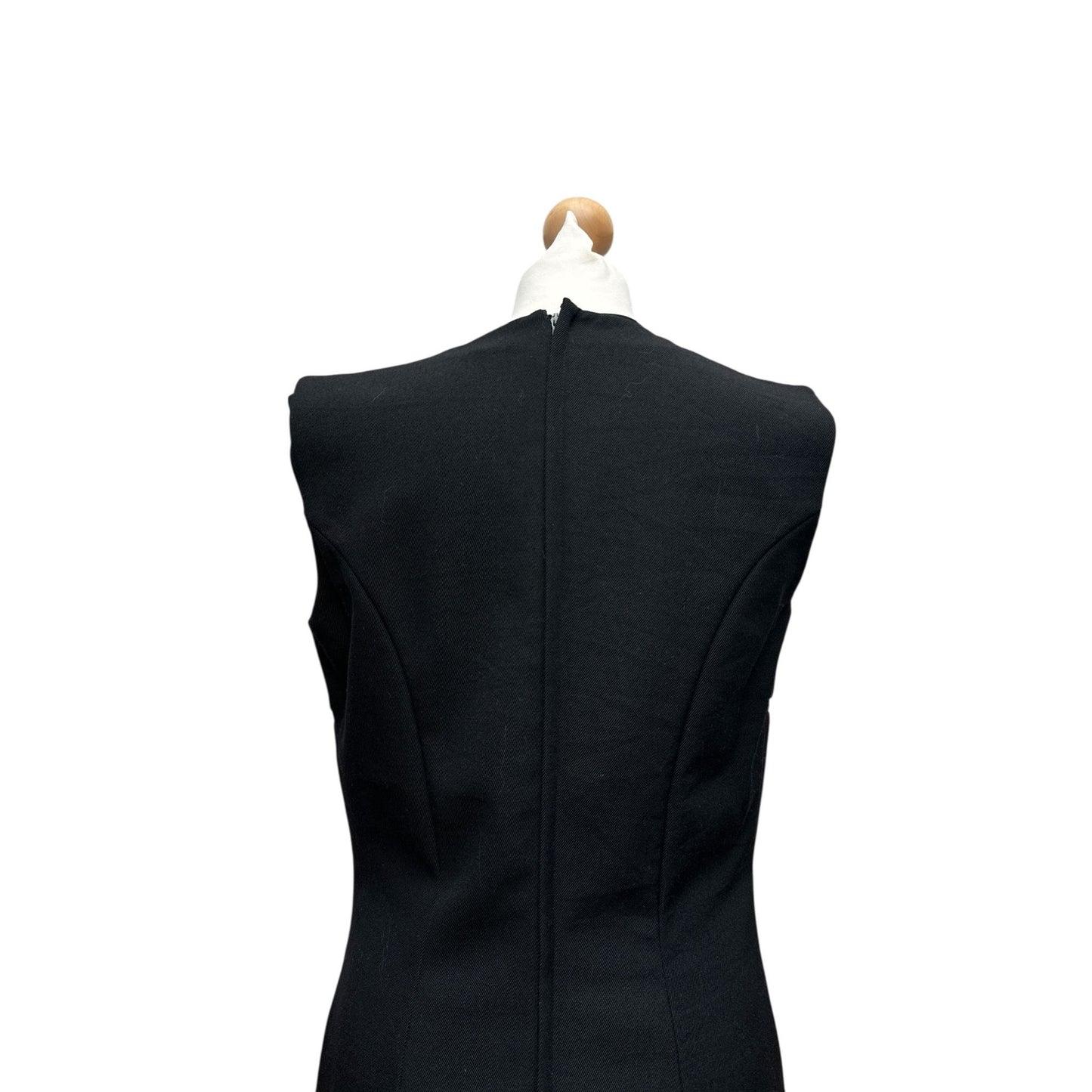 Fall 1997 Runway Wool & Sheer Panel Dress