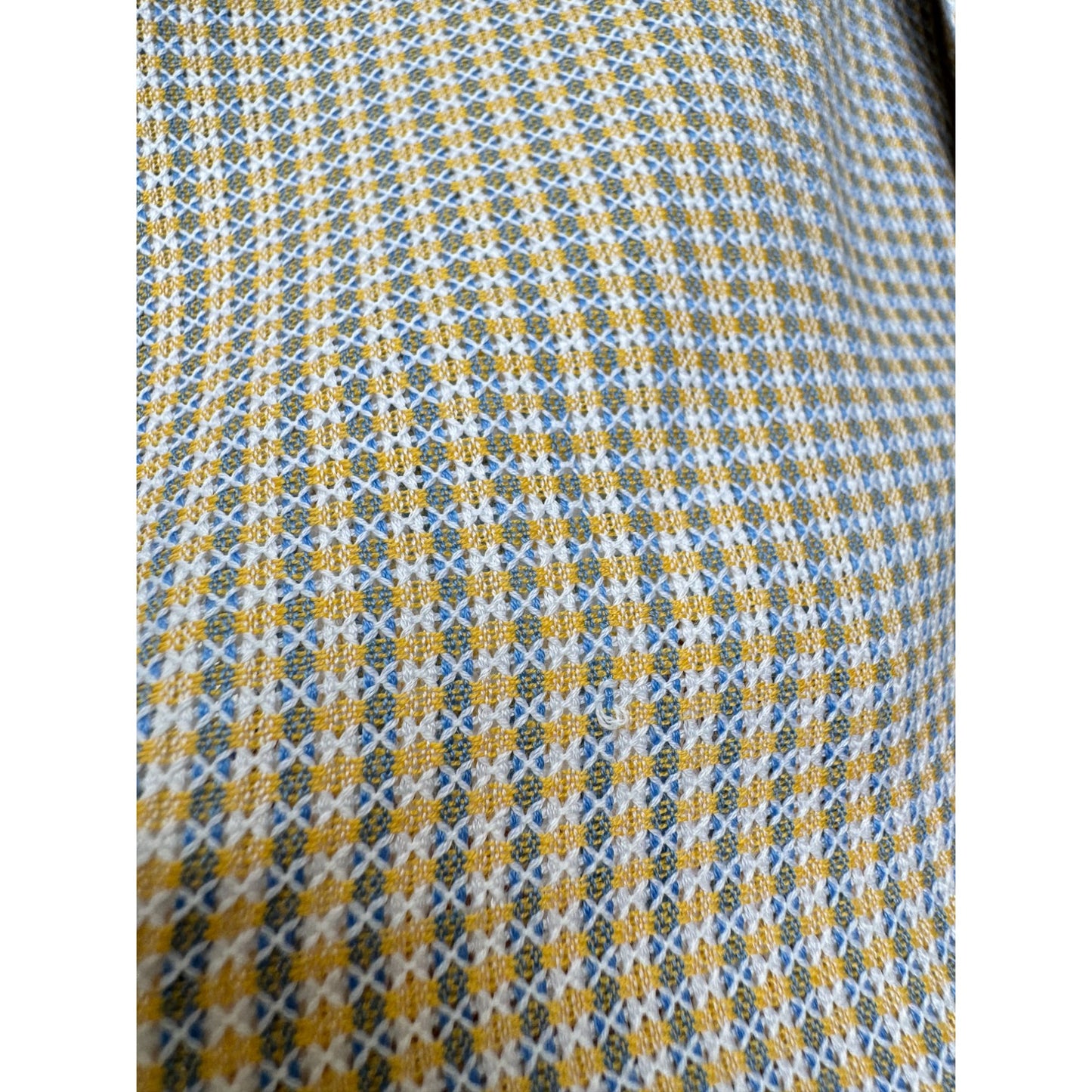 Vintage Textured Blue Yellow Shirt