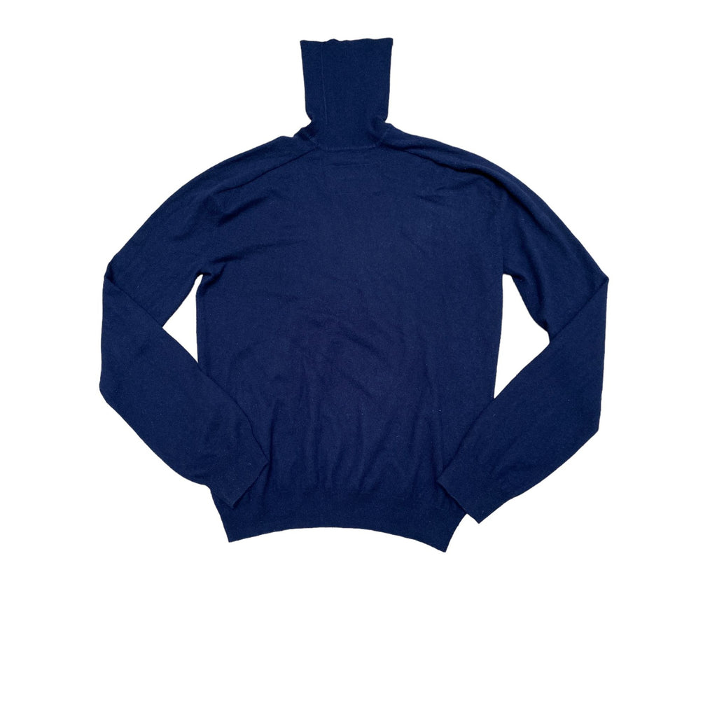 Oversized Navy Cashmere Rollneck