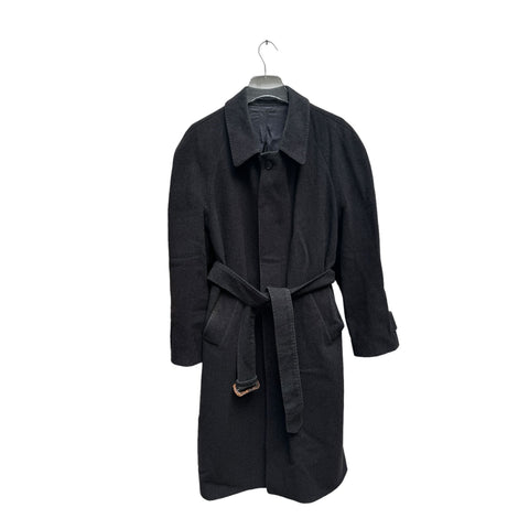 Dark Grey Cashmere Wool Belted