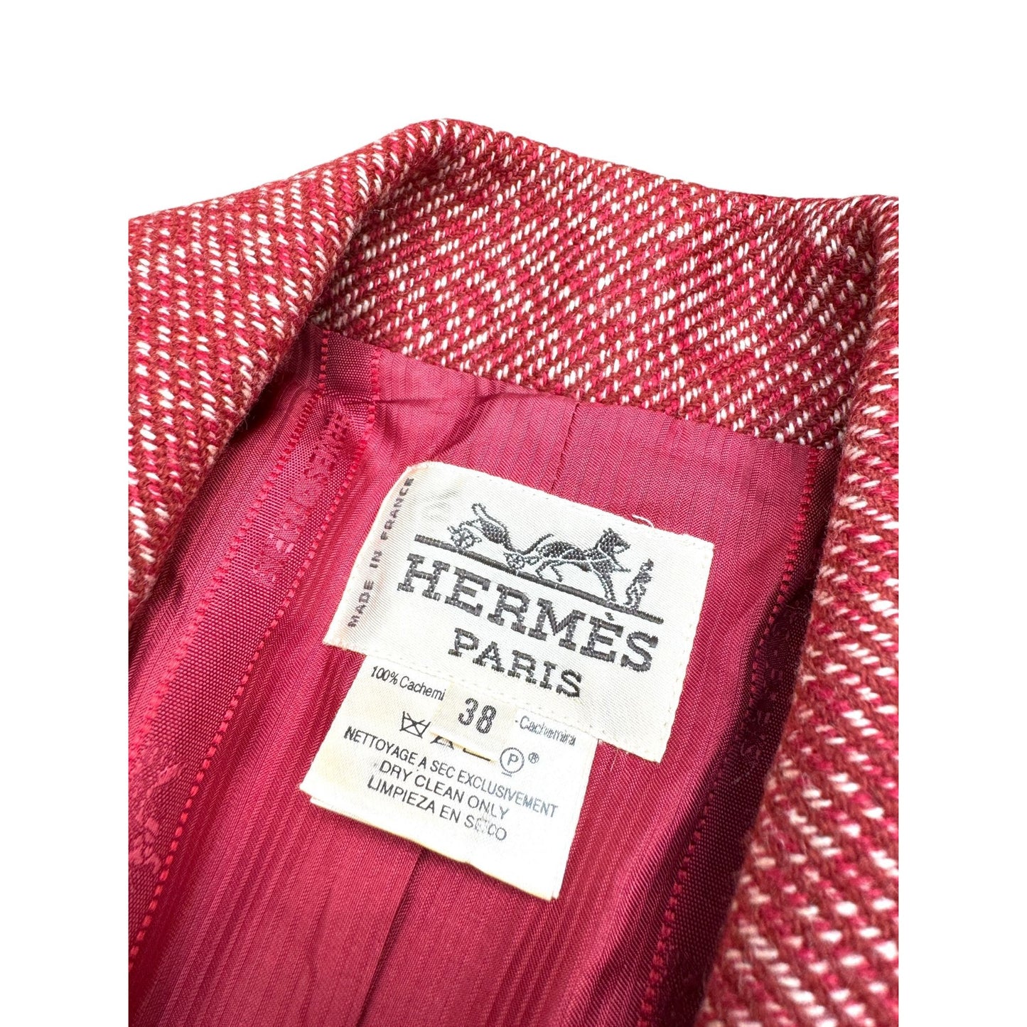 Red Cashmere Blazer Jacket