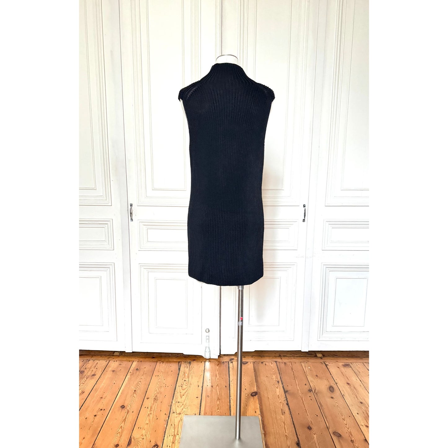 Navy Knitted Sleeveless Dress 