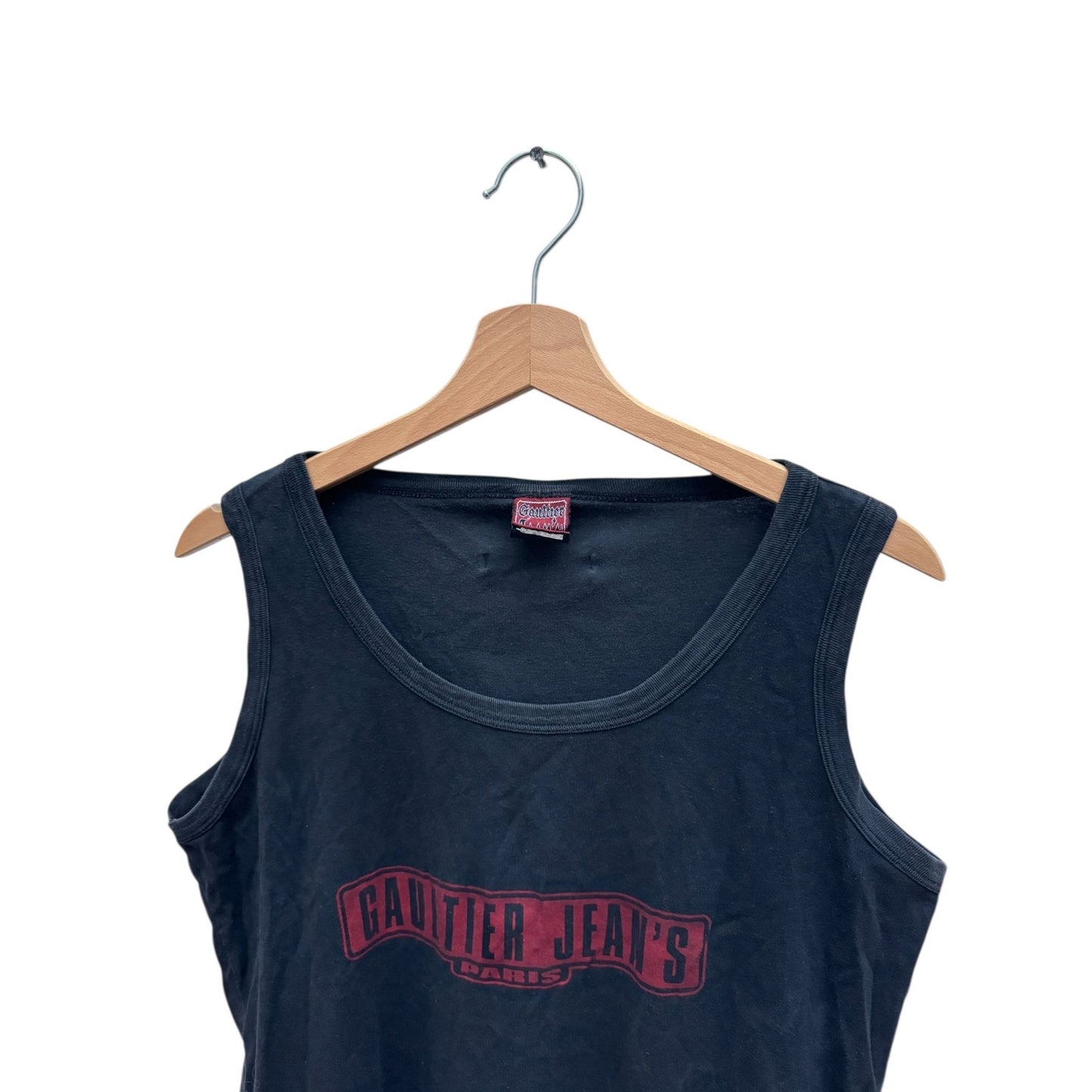 Black Gaultier Jeans Tank Top