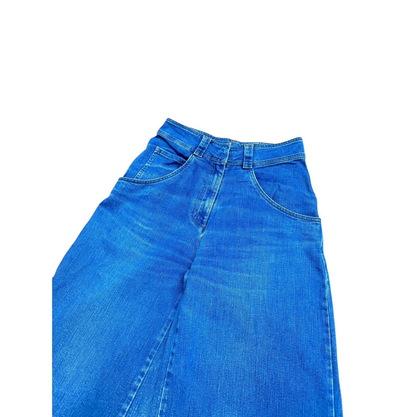 FW 2010 Blue Wide-Leg Denim Jeans