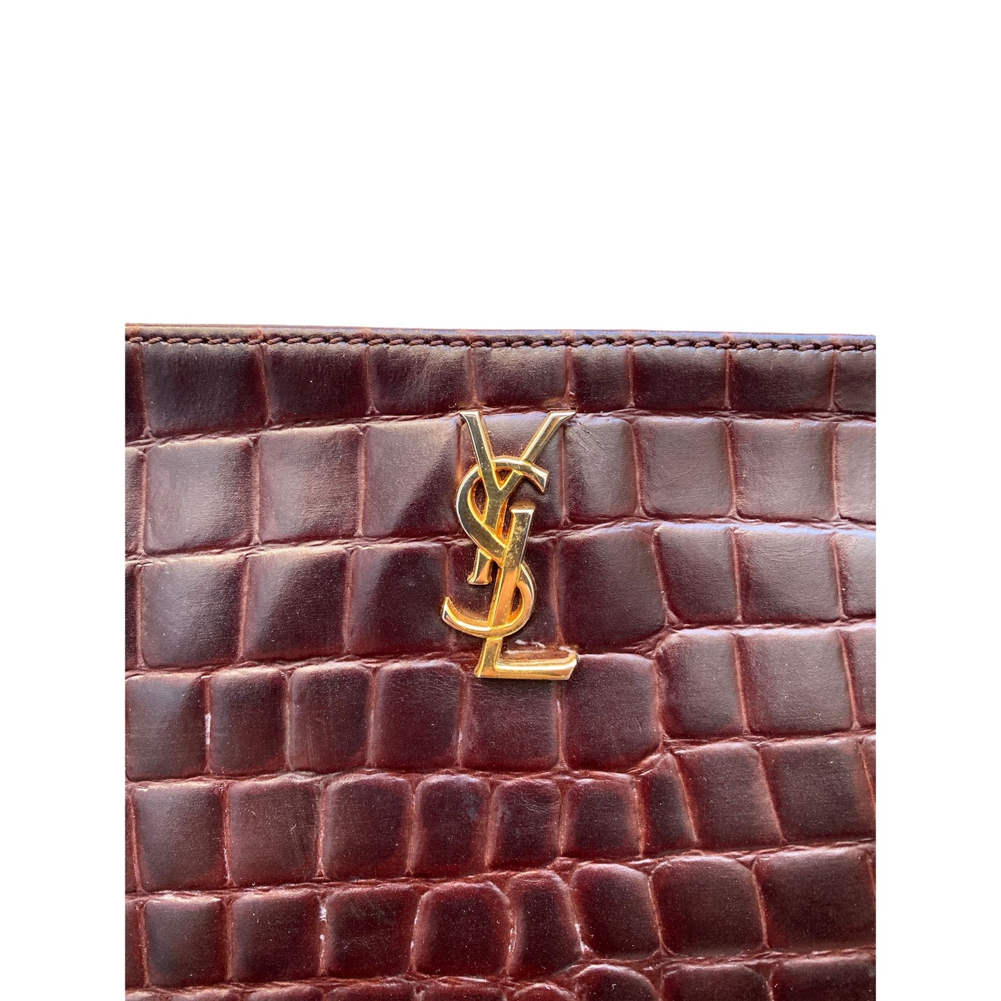 Vintage Burgundy Leather Large Bag