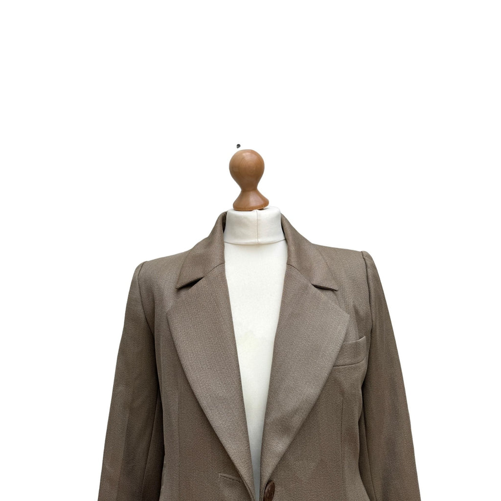 Vintage Beige Kaki Blazer Jacket