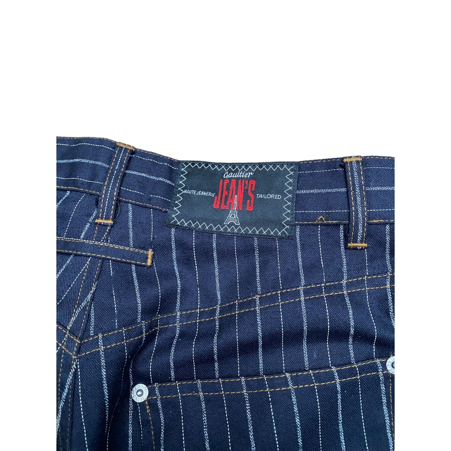Vintage Navy Striped Jeans
