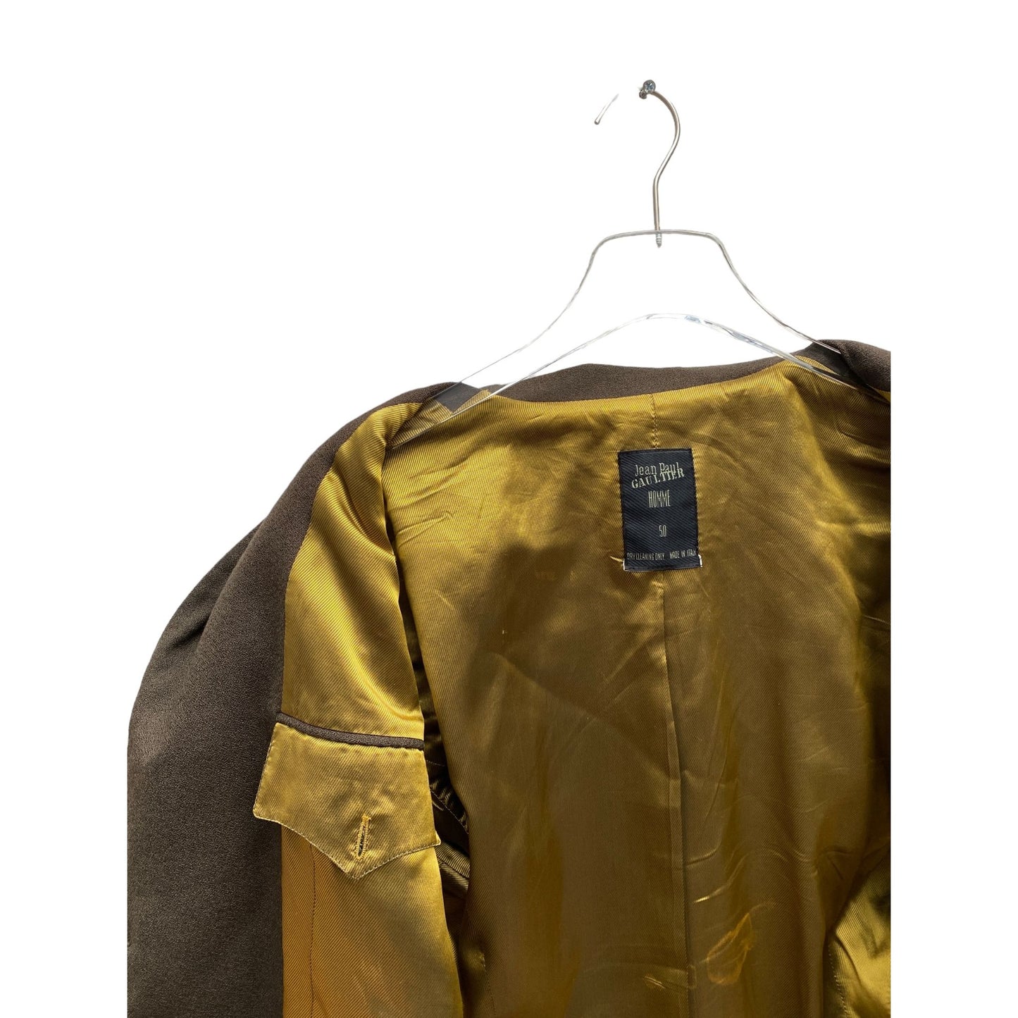 Jean Paul Gaultier Vintage 90s Kaki Wool Jacket Size 50 / L
