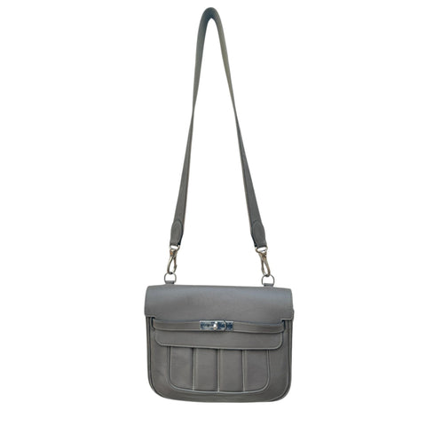 Berline Elephant Grey Leather Bag