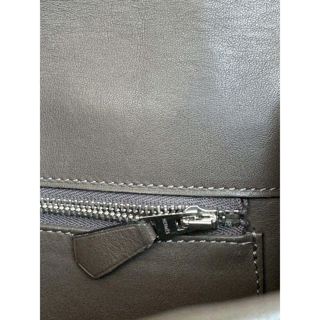 Berline Elephant Grey Leather Bag