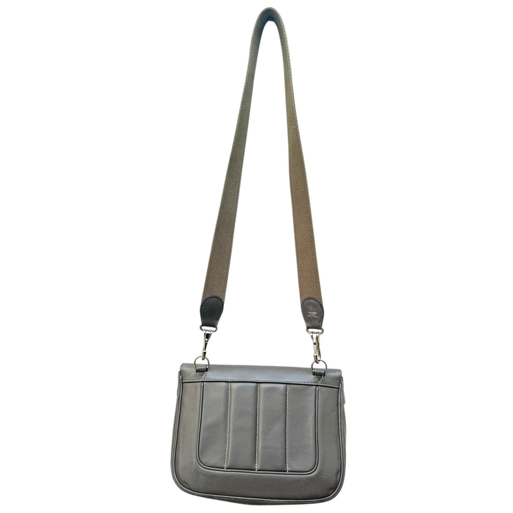 Berline Elephant Grey Leather Bag