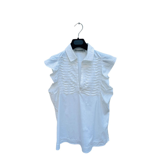 Sleeveless White Blouse Shirt